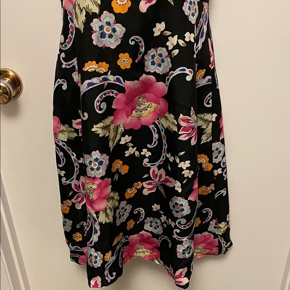 Holt Renfrew Silk Floral Halter Dress Size 8 - Picture 3 of 8